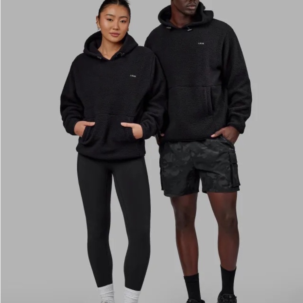 LSKD Unisex Black Alpine Fleece Hoodie